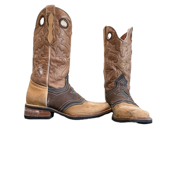 Pre-Owned Innovations Western Cowboys Tan Leather/Suede Size 9.5D main image 5